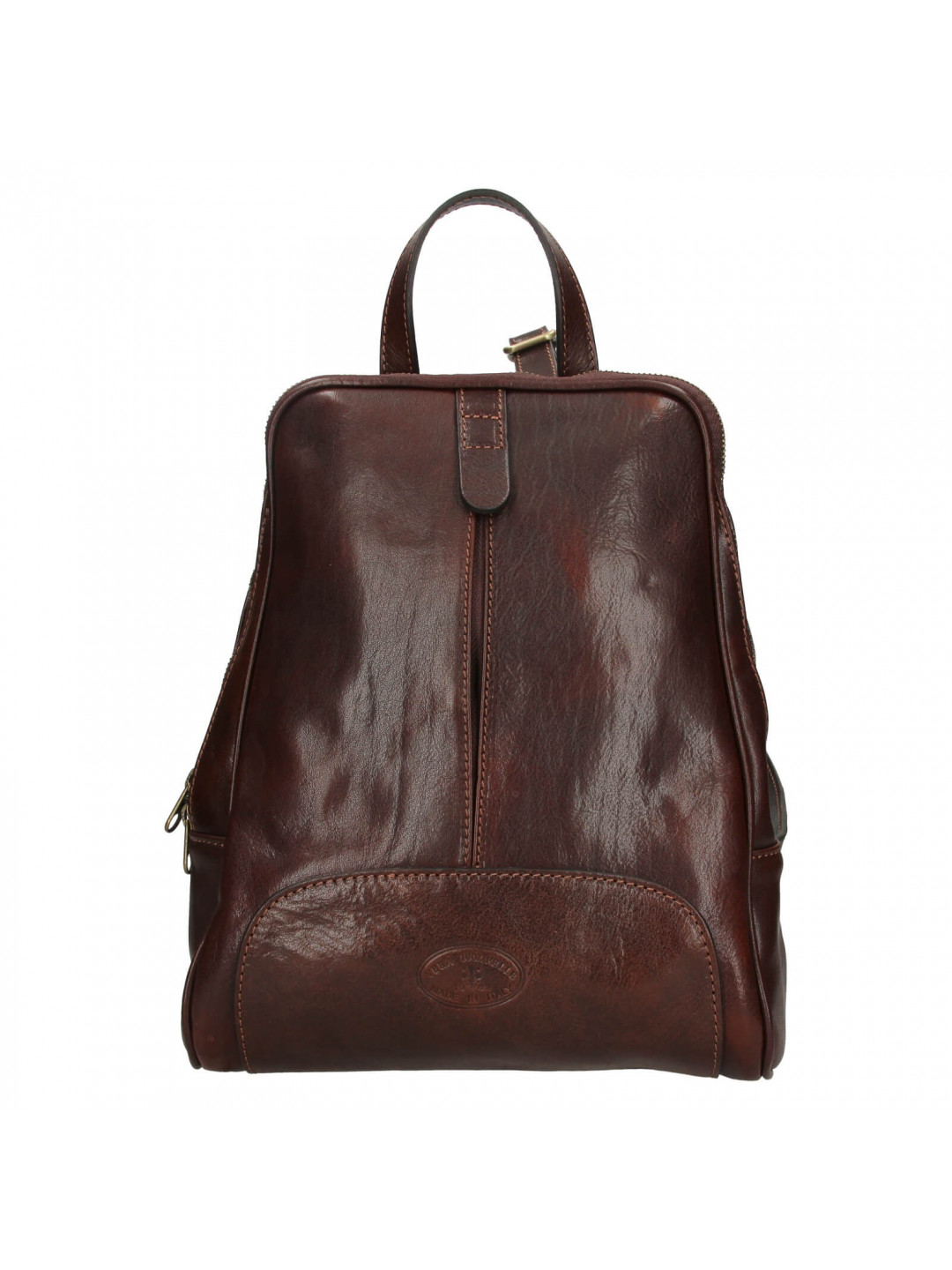 Dámský kožený batoh Italia Daniela – tmavě hnědá